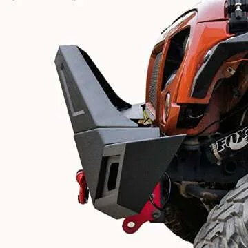 Front Bumper for 2007-2018 Jeep Wrangler JK/JKU with Winch Plates and LED Lights Assembly, NIXON OFFROAD Jeep Wrangler Front Bumper Replacement Accessories