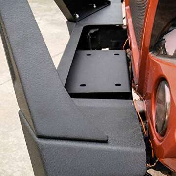 Front Bumper for 2007-2018 Jeep Wrangler JK/JKU with Winch Plates and LED Lights Assembly, NIXON OFFROAD Jeep Wrangler Front Bumper Replacement Accessories