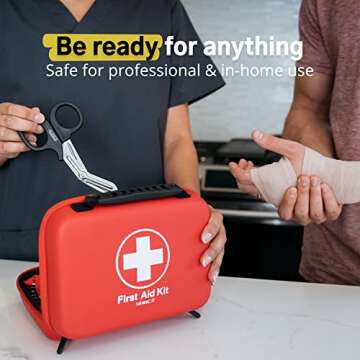 Madison Supply Trauma Shears Metal - 7.5 Inch Big Medical Scissors Stainless Steel with Fluoride Coating, Non-Stick Blades, and High-Impact Handles - 2 Pack Bandage Scissors (Black/Stainless)