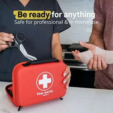 Madison Supply Trauma Shears Metal - 7.5 Inch Big Medical Scissors Stainless Steel with Fluoride Coating, Non-Stick Blades, and High-Impact Handles - 2 Pack Bandage Scissors (Black/Stainless)