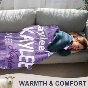 Corissy Personalized Blanket - Custom Name Flannel Throws