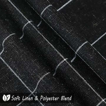 CARRIE HOME Black and White Boho Plaid Pillow Covers Set