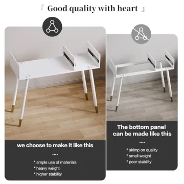 Stylish Ieejdn Black Vanity Desk with Adjustable Features