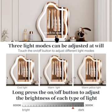 Stylish Ieejdn Black Vanity Desk with Adjustable Features