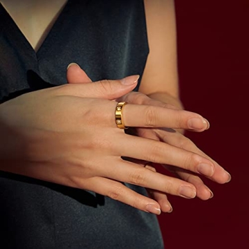 Kainier 5mm Wedding Bands 14K Gold Filled Stylish Rings