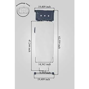 Mabel Home Ironing Board: Retractable Wings, Adjustable Height