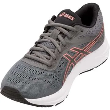 ASICS Women Gel-Excite 6 Running, Steel Grey/Papaya, 8.5 M US