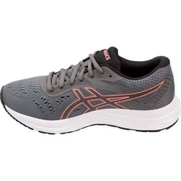 ASICS Women Gel-Excite 6 Running, Steel Grey/Papaya, 8.5 M US