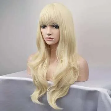 Stunning Wavy Blonde Wig for Cosplay Parties and Events