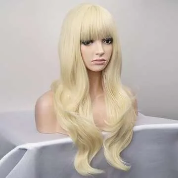 Stunning Wavy Blonde Wig for Cosplay Parties and Events