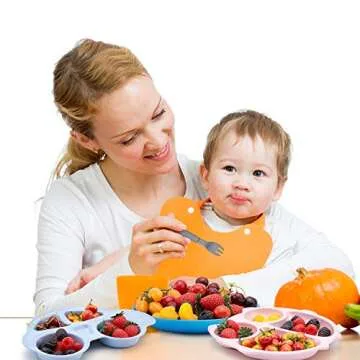 Eco-friendly Bamboo Divided Plates for Toddlers