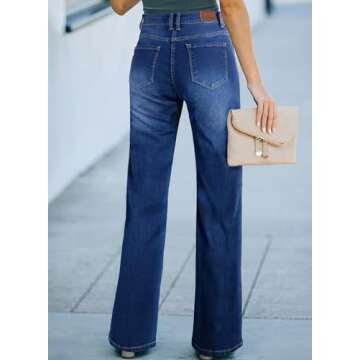 Sidefeel Women's High Waisted Wide Leg Jeans - Stylish & Comfortable Fits