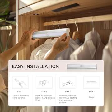 Lexall 6 Pack LED Motion Sensor Lights for Homes