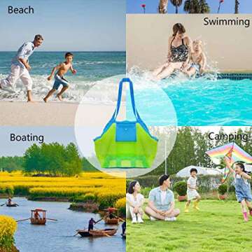 Extra Large Mesh Beach Toys Bag for Family Beach Fun and Storage