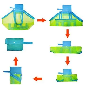 Large Mesh Beach Toys Bag Ideal for Family Outings