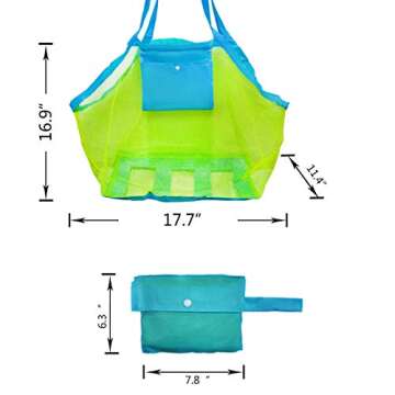 Large Mesh Beach Toys Bag Ideal for Family Outings