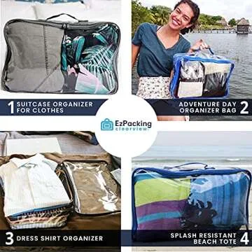 Large Clear Travel Packing Cube for Clothes Storage Solutions