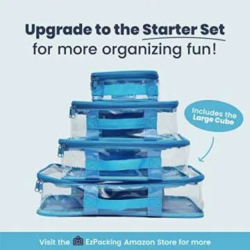 Large Clear Travel Packing Cube for Clothes Storage Solutions