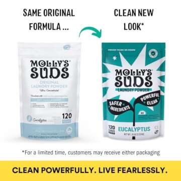 Molly's Suds Original Laundry Detergent Powder - Clean, Eco-Friendly & Effective for Sensitive Skin ...