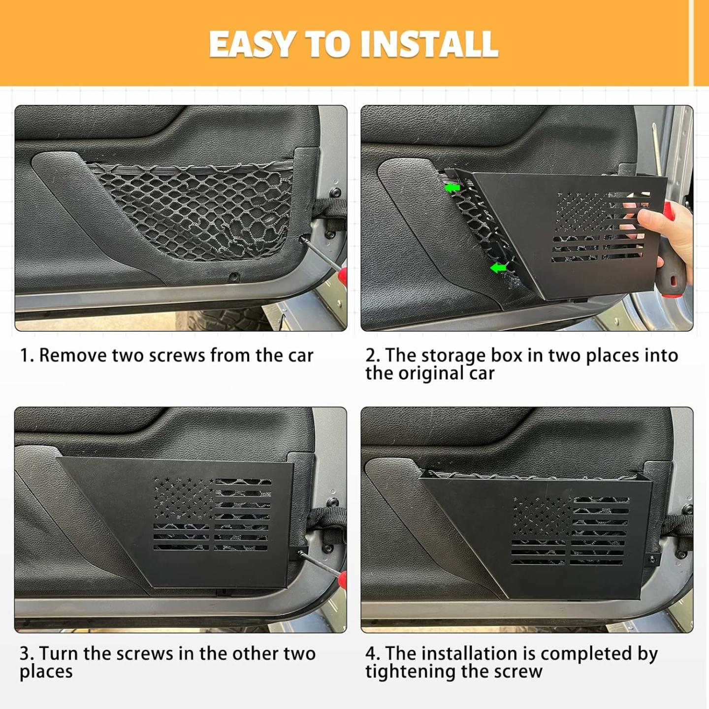 Jeep Wrangler JK Metal Door Storage Box 2007-2018