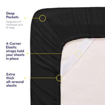 1500 Supreme Collection Queen Sheet Set - Black