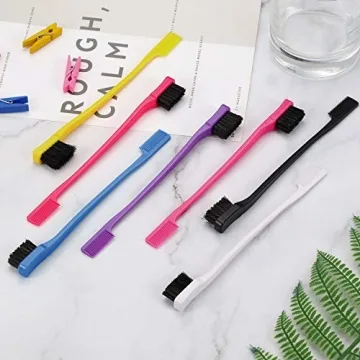 Boao 7 Pieces Edge Brush Combo Pack - Vibrant Hair Styling Tools