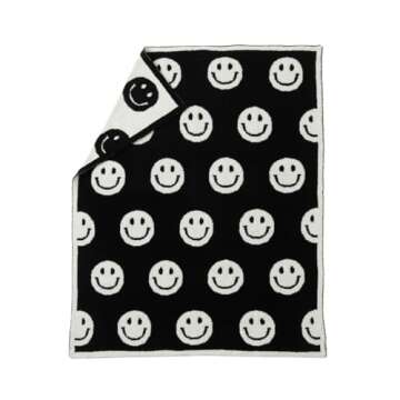 Smiley Face Throw Blanket - Oversized & Unbelievably Soft