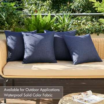 MIULEE Decorative Outdoor Pillow Covers - Waterproof 4 Pack for All Occasions 18x18 inch