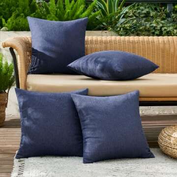 Decorative Waterproof Pillow Covers for Outdoor Comfort