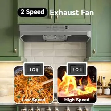 VIKIO HOME 30-Inch Kitchen Hood - 300 CFM Under Cabinet Range