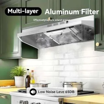 VIKIO HOME 30-Inch Kitchen Hood - 300 CFM Under Cabinet Range