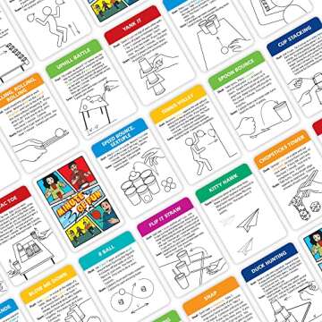 Funwares Minute of Fun Game - Minute to Win It Games for Kids, Adults, Teens, Families, Game Night, Gift for Home, Birthdays, or Travel. 2-12 Players! Original Edition, 237 Challenges