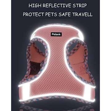 Petank Dog Harness for Small Medium Dogs No Pull, Puppy Harness and Leash Set, Easy Walk Dog Harness for Walking, Running, Training, Small Dog Harness, Medium Dog Harness (Light Blue, XXS)