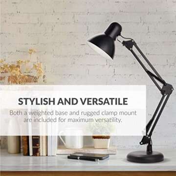 Newhouse Wright Architectural Black Desk Lamp for Stylish Lighting