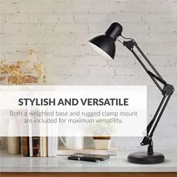 Newhouse Wright Architectural Black Desk Lamp for Stylish Lighting