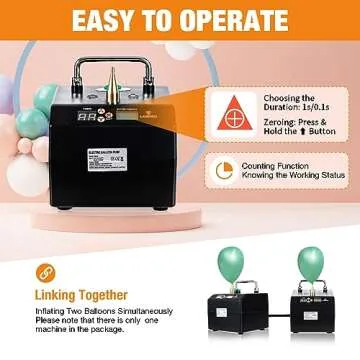 Lagenda Electric Balloon Pump with Timer for Easy Inflating