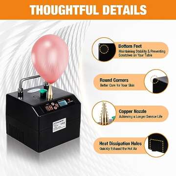 Lagenda Electric Balloon Pump with Timer for Easy Inflating