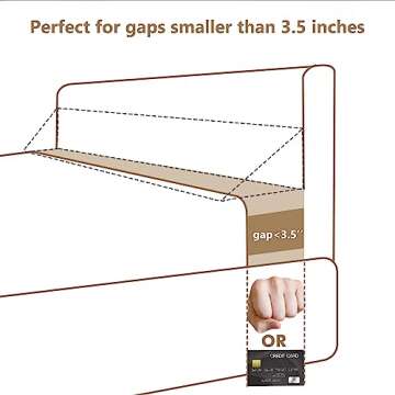 Vekkia King Bed Wedge Pillow for Headboard/Wedge Pillow Headboard/Bed Gap Filler/Headboard Pillow,Pillow Wedge for Headboard Gap0-3.5",Stop Loosing Your Pillows,Phone&Glasses(White 76"x6.5"x4.5")