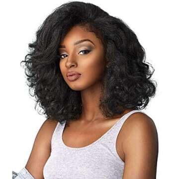 Sensationnel Curls Kinks & CO All Curl Types From 3B-4C Instant Weave 1/2 Half Wig - IW TOP LADY (1B [Off Black])