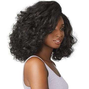 Sensationnel Curls Kinks & CO All Curl Types From 3B-4C Instant Weave 1/2 Half Wig - IW TOP LADY (1B [Off Black])