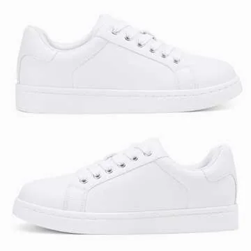 Vepose Women's Comfortable White Walking Sneakers