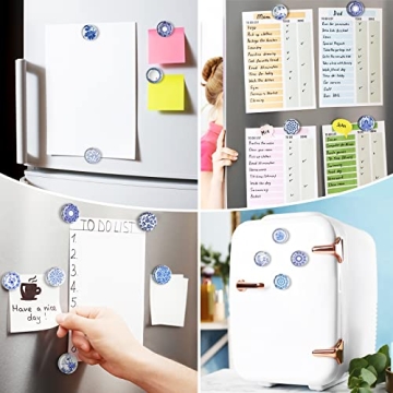 Unique Blue and White Porcelain Magnets Set for Fridge