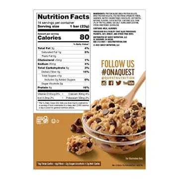 Quest Nutrition Mini Protein Bars Bundle, Chocolate Chip Cookie Dough and Cookies & Cream, High Protein, Low Carb, Keto Friendly, 14 Count Each