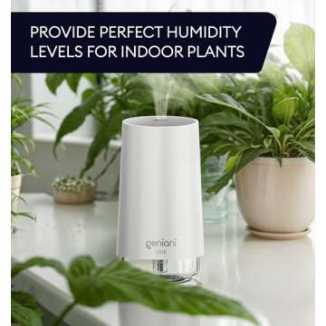GENIANI Portable Cool Mist Humidifiers for Bedroom & Office - Ultrasonic Humidifier for Home, Baby, Small Room with Auto Shut Off, 250ML Easy to Clean Water Tank