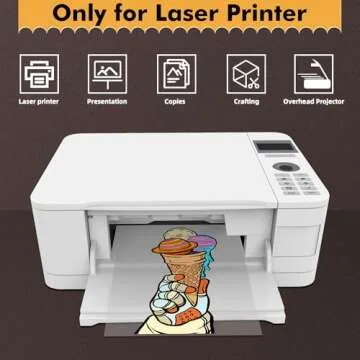 Koala Laser Transparency Film, Color Transparent Paper for OHP, Clear Overhead Projector Film 8.5x11 inches for Laser Jet Printer and Copier, Double-sided Printing Photo Transparent Film 20 Packs