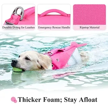 VIVAGLORY Whale-Shape Dog Life Jacket for Safety & Style