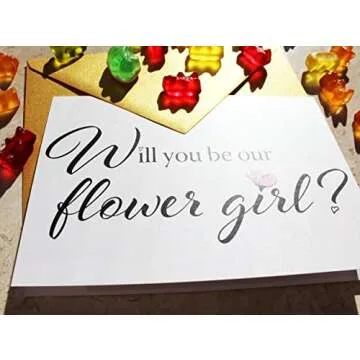 PepperZone Adorable Flower Girl Proposal Card - Shimmer Envelopes
