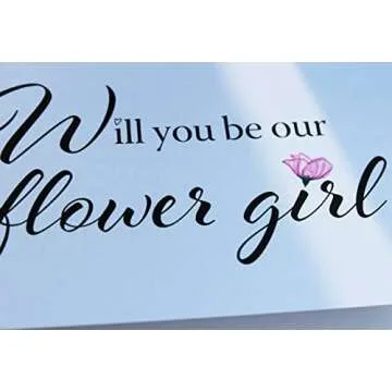 PepperZone Adorable Flower Girl Proposal Card - Shimmer Envelopes