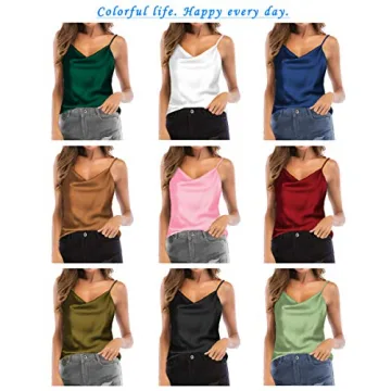 Elegance Meets Comfort TOUTOUAI Women's Silk Satin Cami