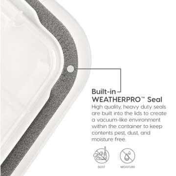 IRIS USA File Box WeatherPro File Organizer Plastic File Box for Letter/Legal File, Water Resistant ...